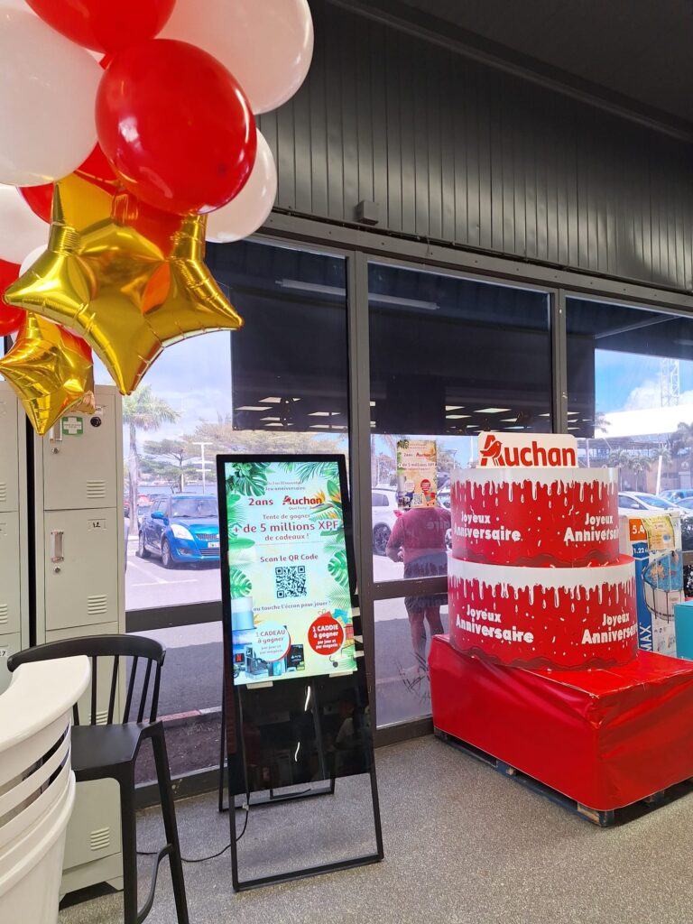 La numérisation du jeu anniversaire chez Auchan Quai Ferry et Auchan Auteuil
